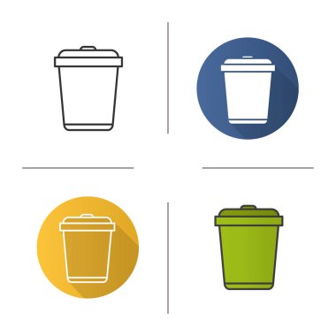 Geri dönüşüm kutusu simgeler