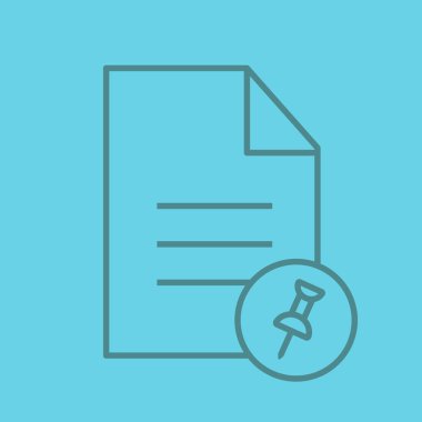 PIN belge doğrusal simgesi