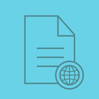 Web belge doğrusal simgesi