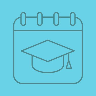 Mezuniyet tarihi doğrusal simgesi