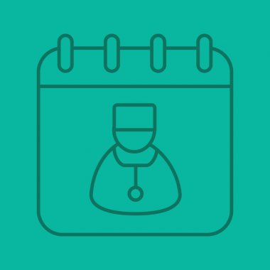 Doktor ziyaret gün simgesi