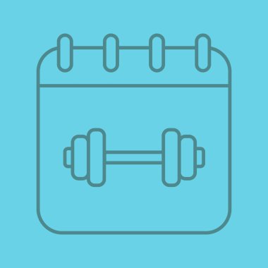 Spor salonunda egzersiz zamanlama simgesini