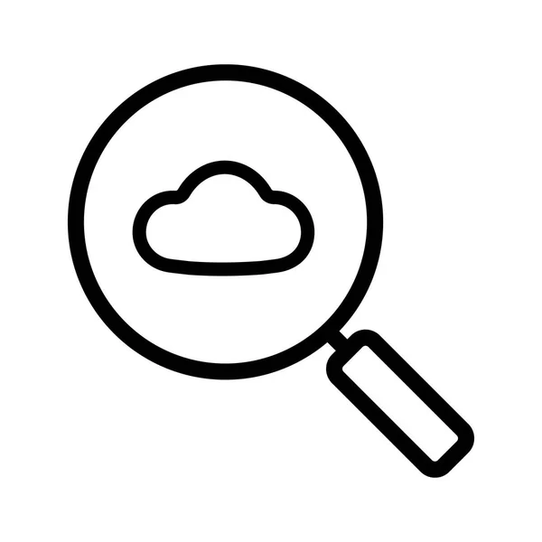 Cloud storage search icon — Stock Vector
