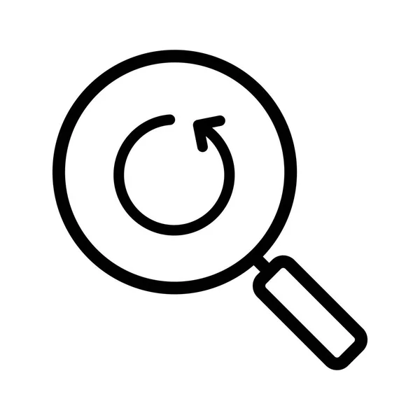 Refresh search linear icon — Stock Vector