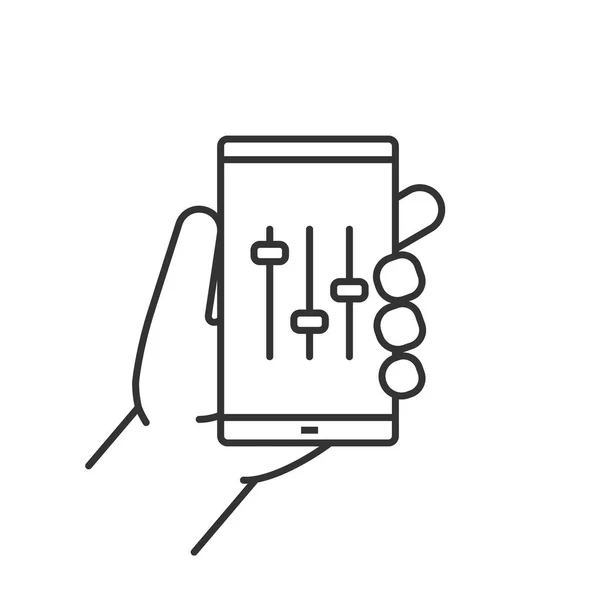 Handheld smartphone pictogram — Stockvector