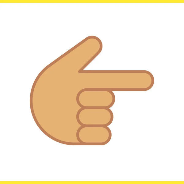 Pointer l'icône du geste à droite — Image vectorielle