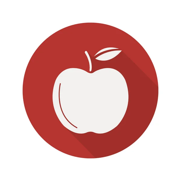 Ikona jabłko Płaska konstrukcja — Wektor stockowy