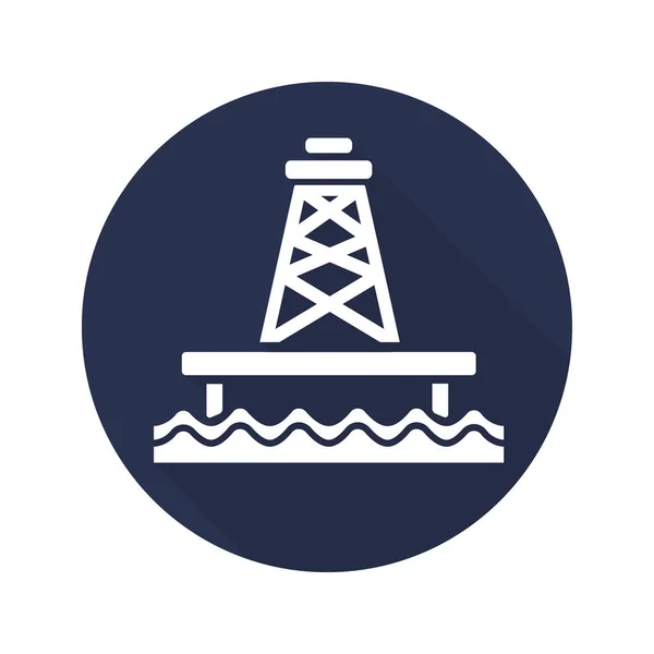 Icona del pozzo marino offshore — Vettoriale Stock