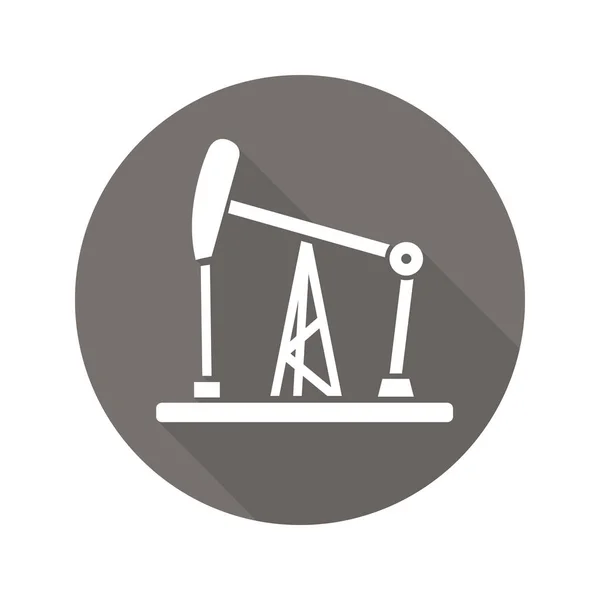 Ropy derrick plochý design ikony — Stockový vektor