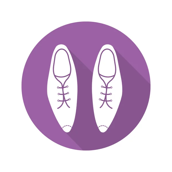 Férfi cipő lapos kivitel ikon — Stock Vector