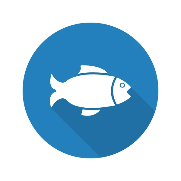 Balık düz tasarım simgesi — Stok Vektör