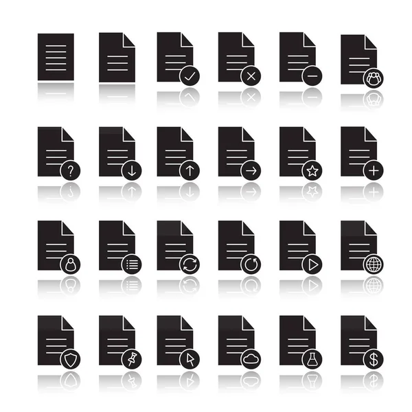 Documents Icônes Set — Image vectorielle