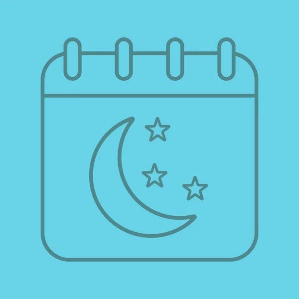 夜のカレンダー アイコン — ストックベクタ