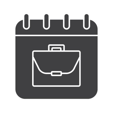 İş zamanlama glif simgesini