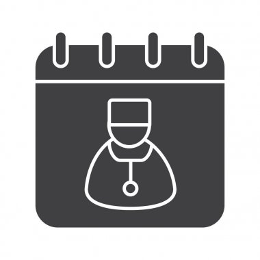 Doktor ziyaret gün simgesi