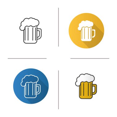 Köpüklü bira kupa simgeler