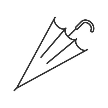 Kapalı şemsiye doğrusal simgesi