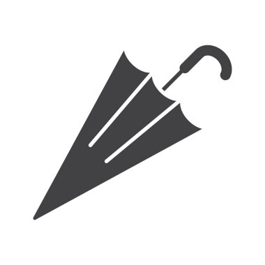 Kapalı şemsiye glif simgesi