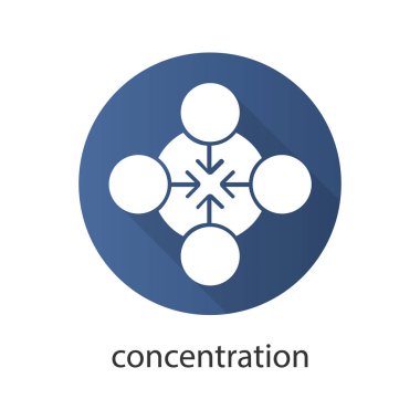 Konsantrasyon düz tasarım simgesi