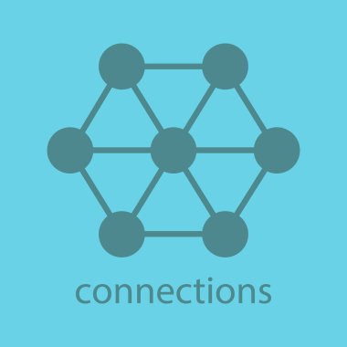 Bağlantıları glif renk simgesi