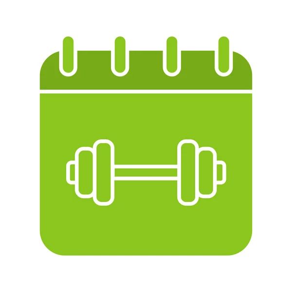 Gym cvičení plán ikona — Stockový vektor