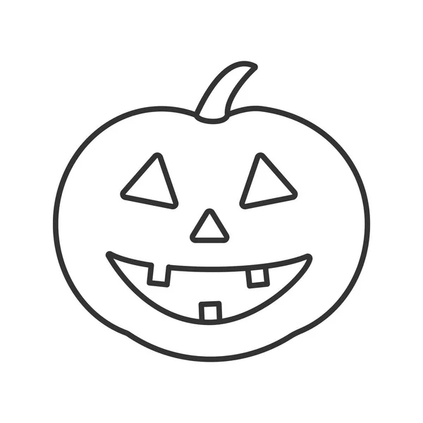 Halloween calabaza icono lineal — Vector de stock