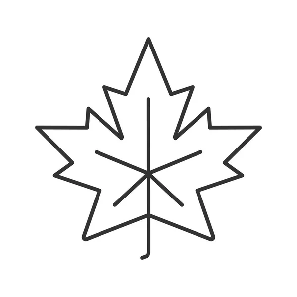 Maple leaf linjär ikonen — Stock vektor