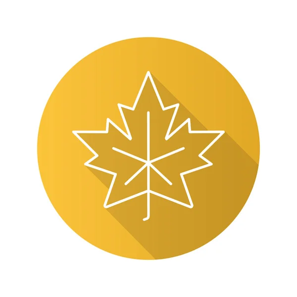 Maple leaf platt linjär ikonen — Stock vektor