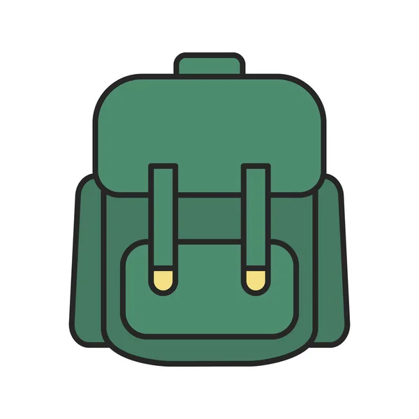 Ícone de cor Schoolbag —  Vetores de Stock