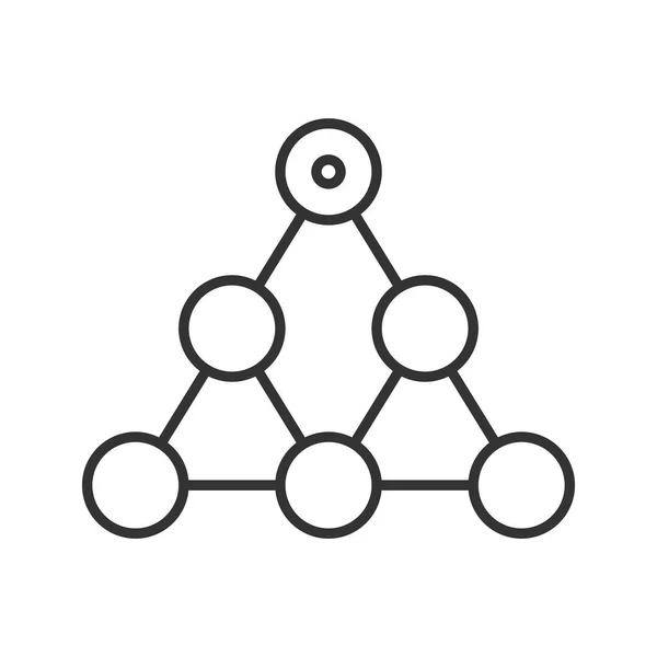 Icona lineare gerarchica — Vettoriale Stock