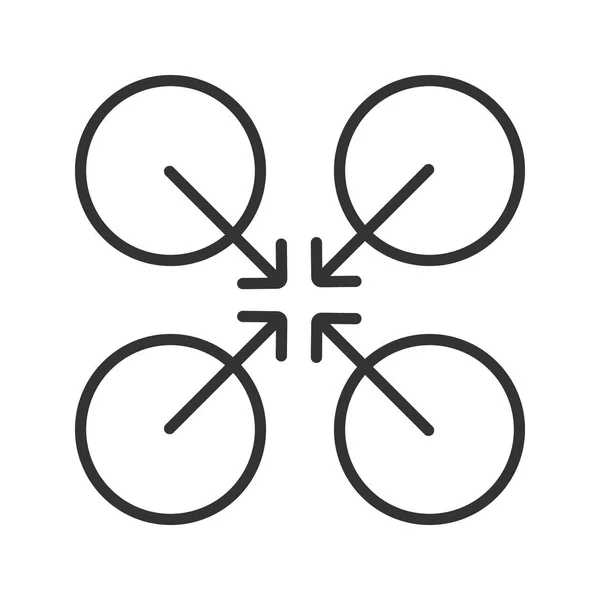 Συνεργατική σύμβολο γραμμική εικονίδιο — Διανυσματικό Αρχείο