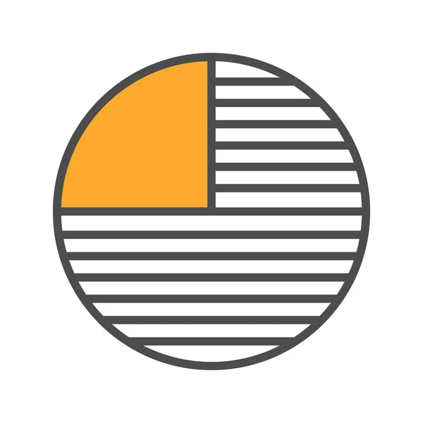 Diagrama circular con el icono de la parte faltante — Vector de stock