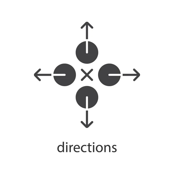 Instruções ícone de glifo —  Vetores de Stock