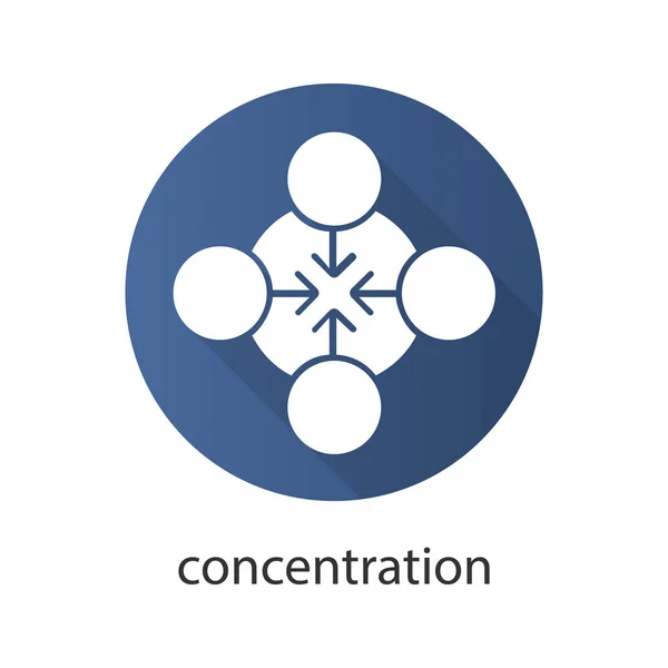 Concentration flat design icon — Stock Vector