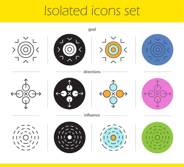 Set ikon abstrak - Stok Vektor