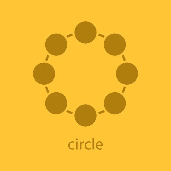 Simbolo cerchio icona del glifo — Vettoriale Stock