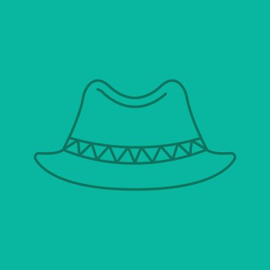 Homburg şapka renk doğrusal simgesi