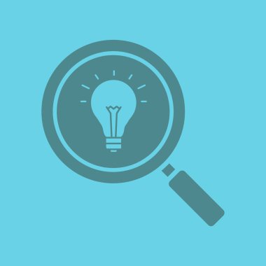 Fikir arama glif renk simgesi