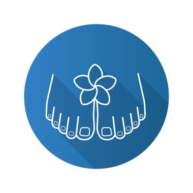 Ayak bakımı düz doğrusal simgesi