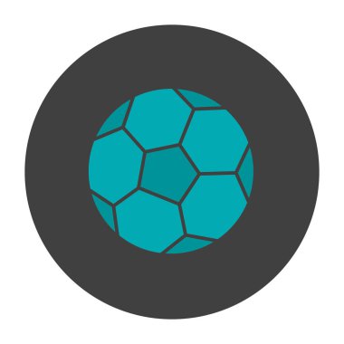 Futbol topu glif renk simgesi