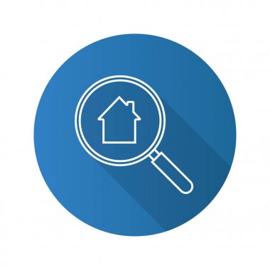 Emlak Arama düz simgesi