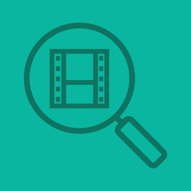 Film arama doğrusal simgesi