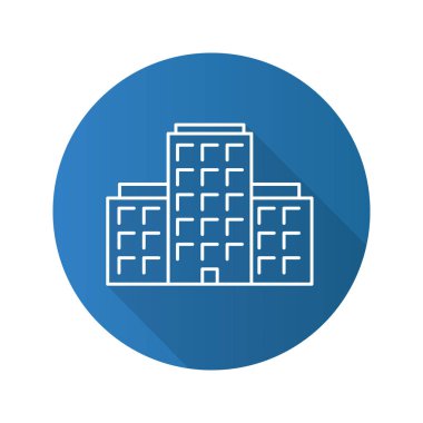 Çok katlı bina düz simgesi