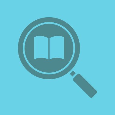 Kitap Arama glif renk simgesi