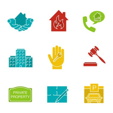 Emlak piyasası Icon set