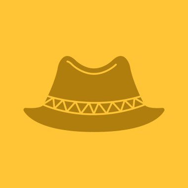 Homburg şapka glif renk simgesi