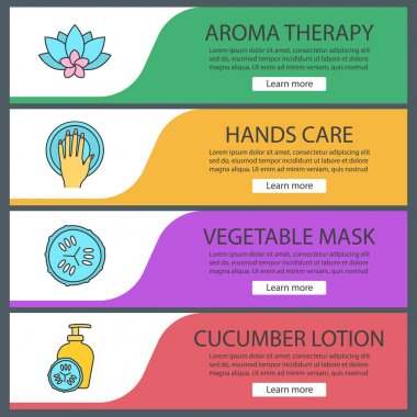 Spa salonu web şablonları kümesi