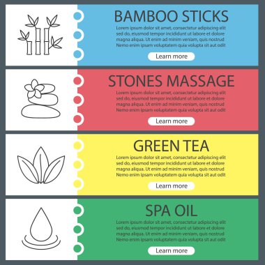 Spa salonu web şablonları kümesi