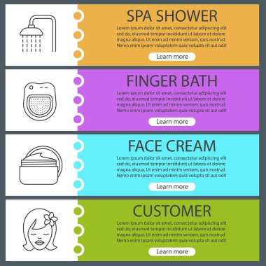 Spa salonu web şablonları kümesi