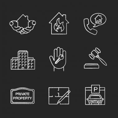 Emlak piyasası Icons set